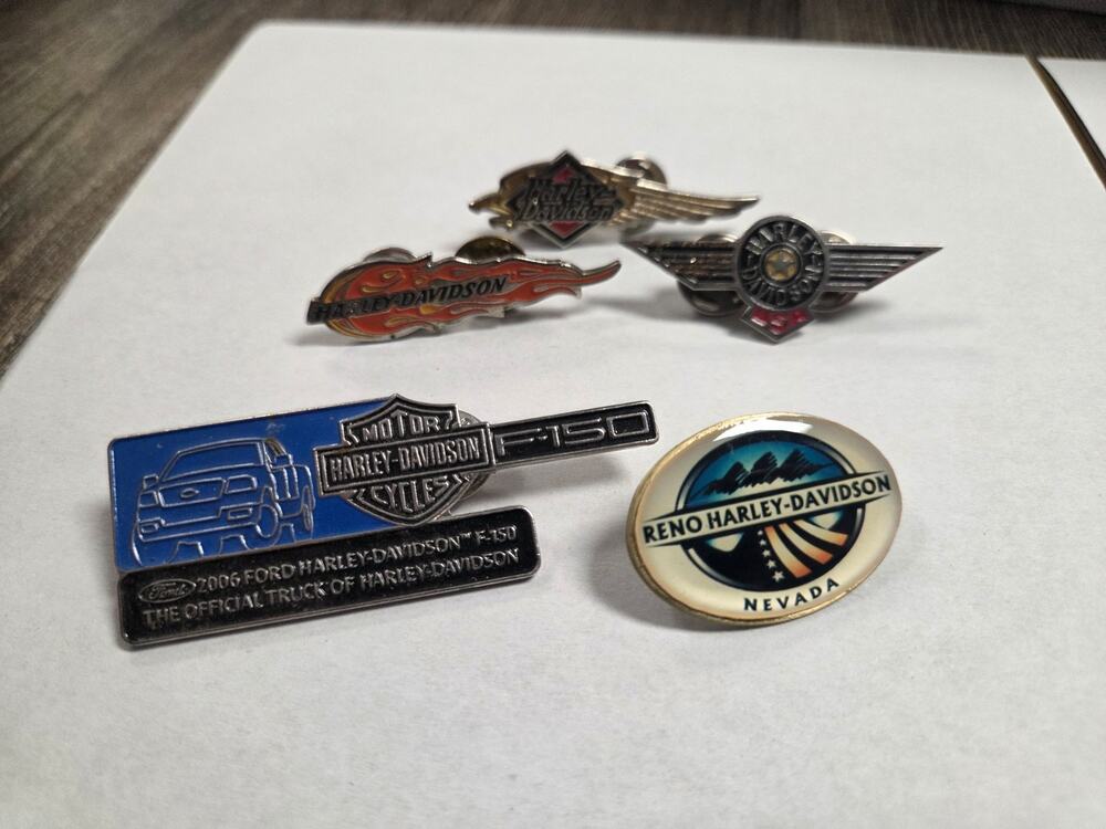 Harley Davidson Motorcycles Hat Lapel Pin Vintage Metal Lot of 5 Genuine